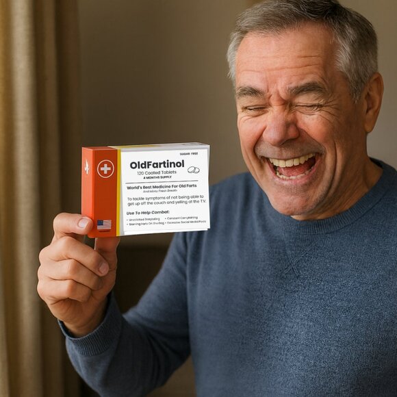 Novelty Prank Medicine Box OldFartinol Funny Prescription Gag Gift Exchange Xmas - Picture 10 of 12